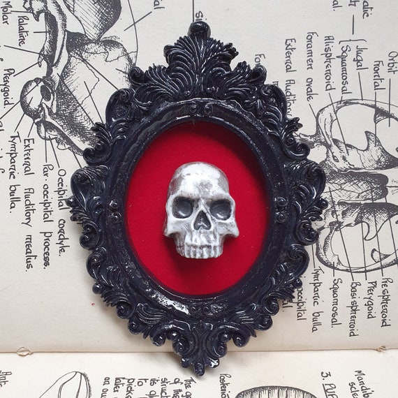 Mini Human Skull Frame, Gothic Gifts,bespoke Birthday Gifts for Him, Witchy  Home Decor, Gothic Frames,gothic Home Decor,human Skull Wall Art 