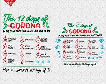 Download 12 Days Of Corona Christmas Ornament Etsy
