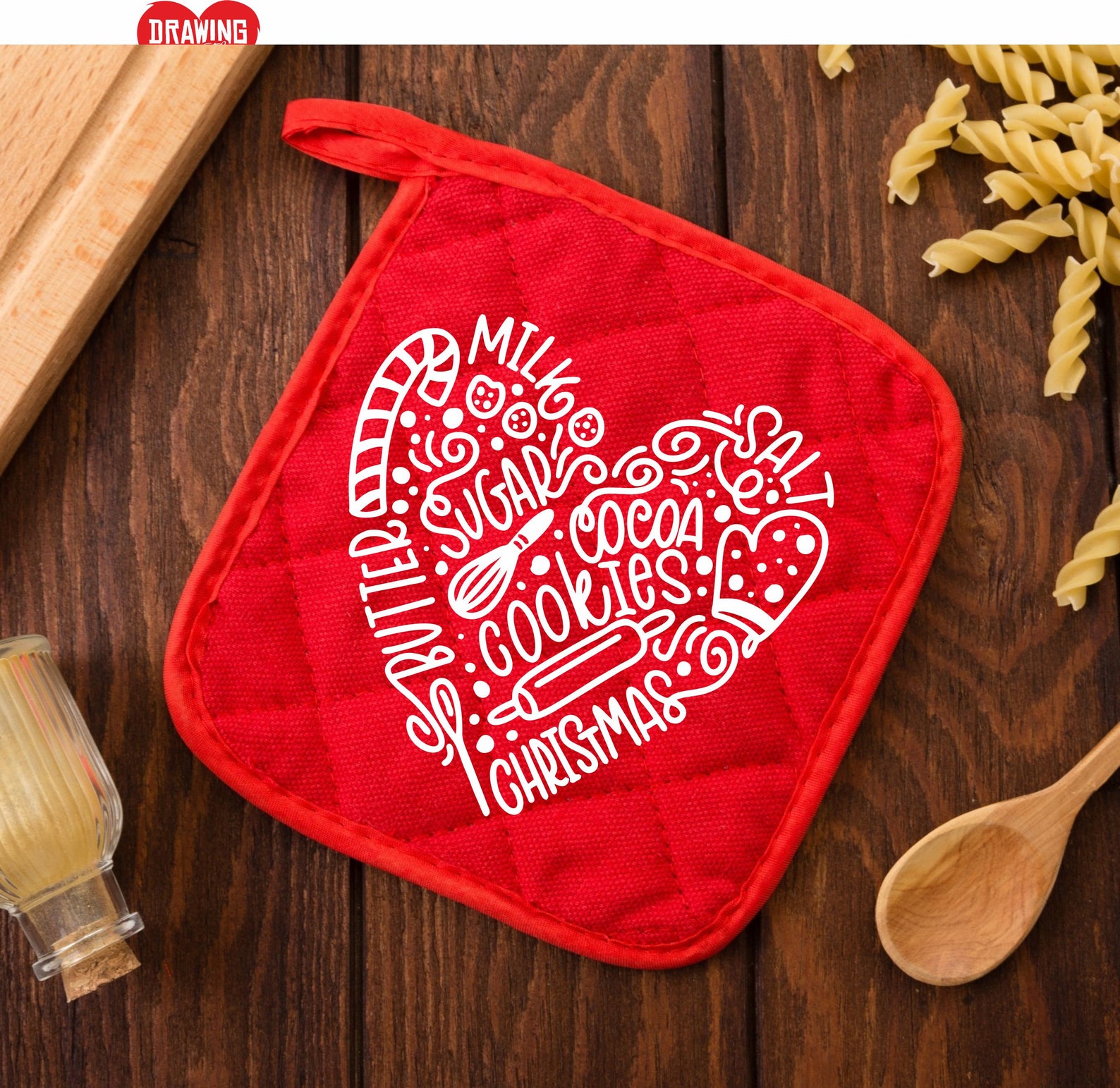 Download Christmas Pot Holder SVG Cut File For Cricut Oven Mitt SVG ...