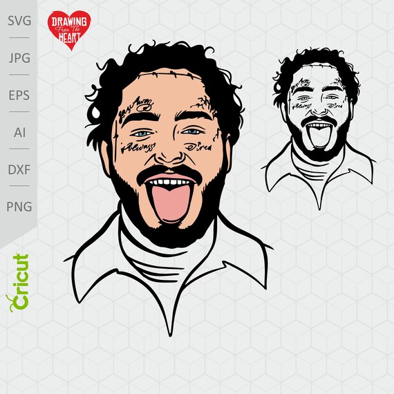 Post Malone Svg Cut File for Cricut Silhouette Cameo Digital | Etsy