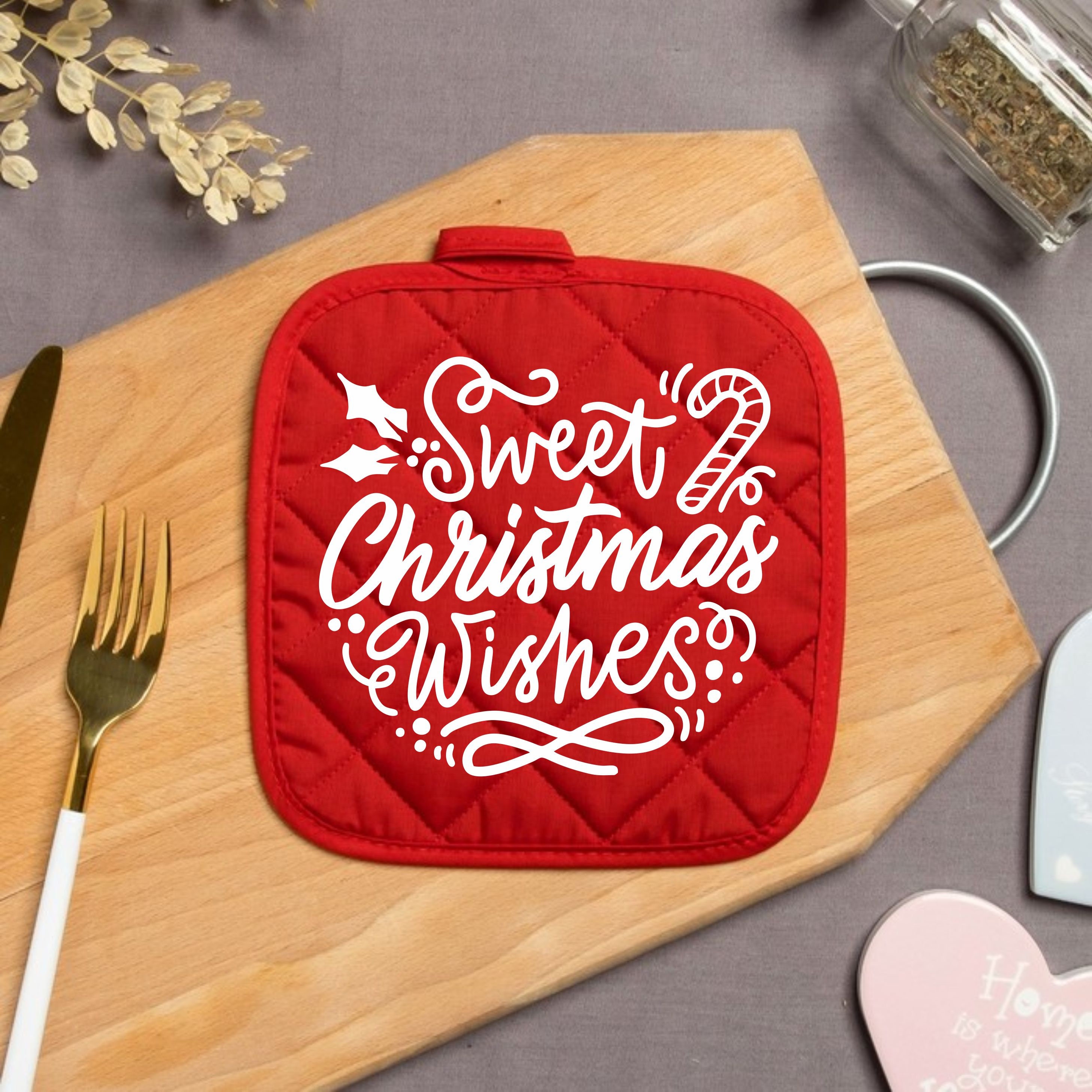 Christmas Pot Holder SVG Cut File for Cricut Oven Mitt SVG Etsy