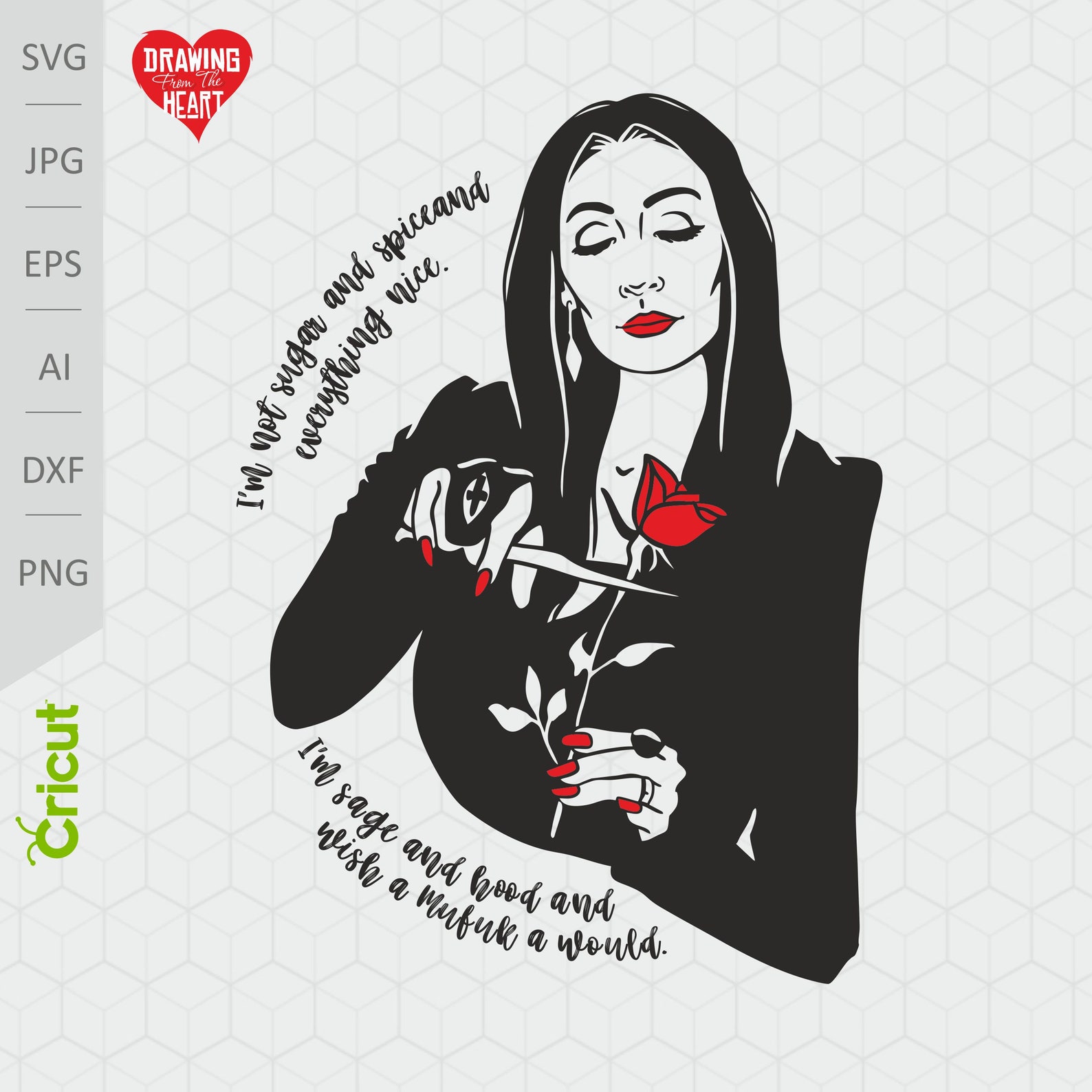 Download Morticia Addams svg cut file Addams family svg I'm not | Etsy