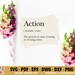 Action Quote SVG Printable Cut File for Cricut Silhouette, Clipart ...