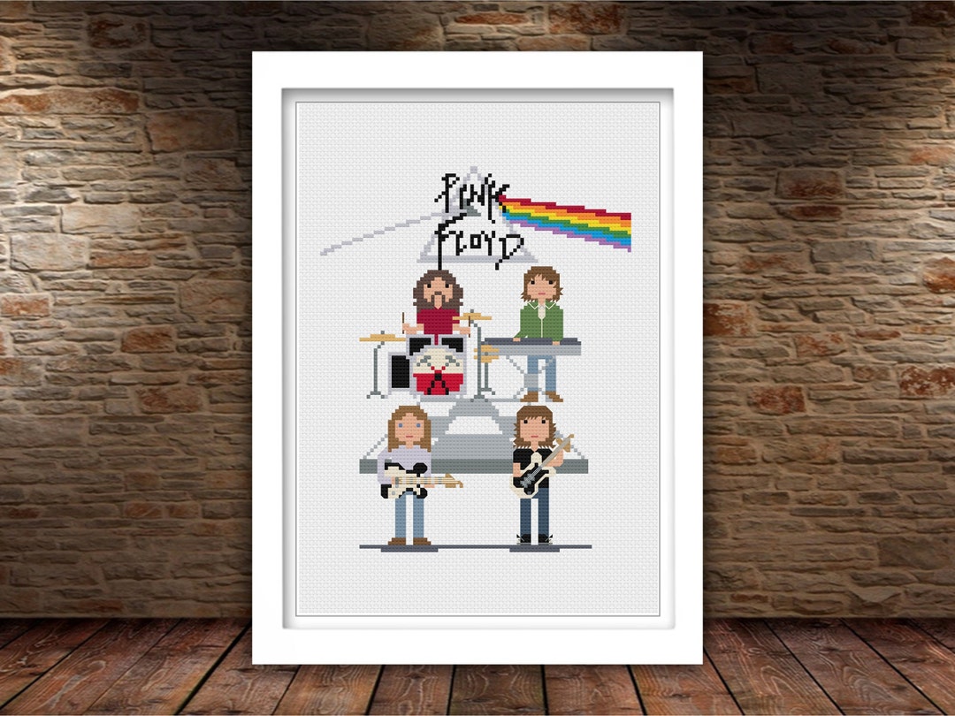 Pink Floyd Pattern Parody Pink Floyd Rock Band PDF Cross Stitch Pattern INSTANT DOWNLOAD ...