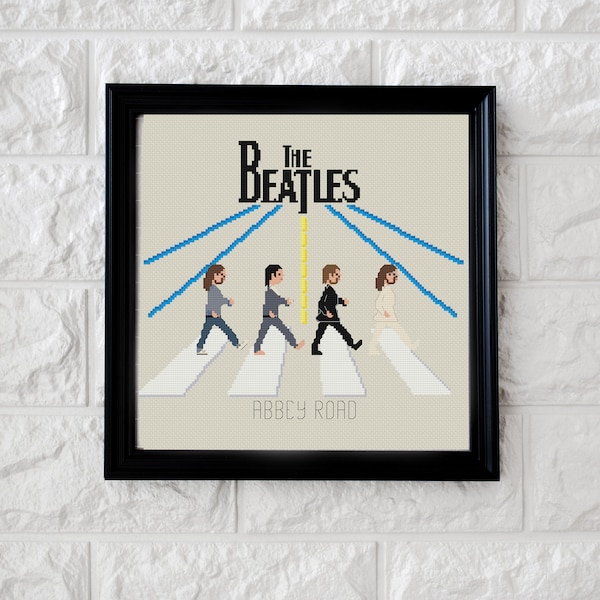 Parody The Beatles - Abbey Road - PDF Cross Stitch Pattern - INSTANT DOWNLOAD