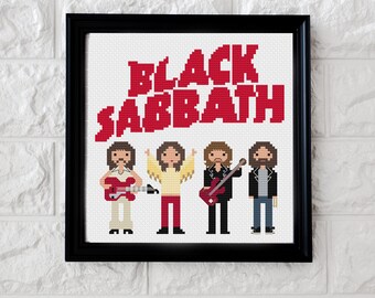 Parody Black Sabbath - Ozzy - PDF Cross Stitch Pattern - INSTANT DOWNLOAD