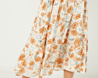 floral midi skirt pattern
