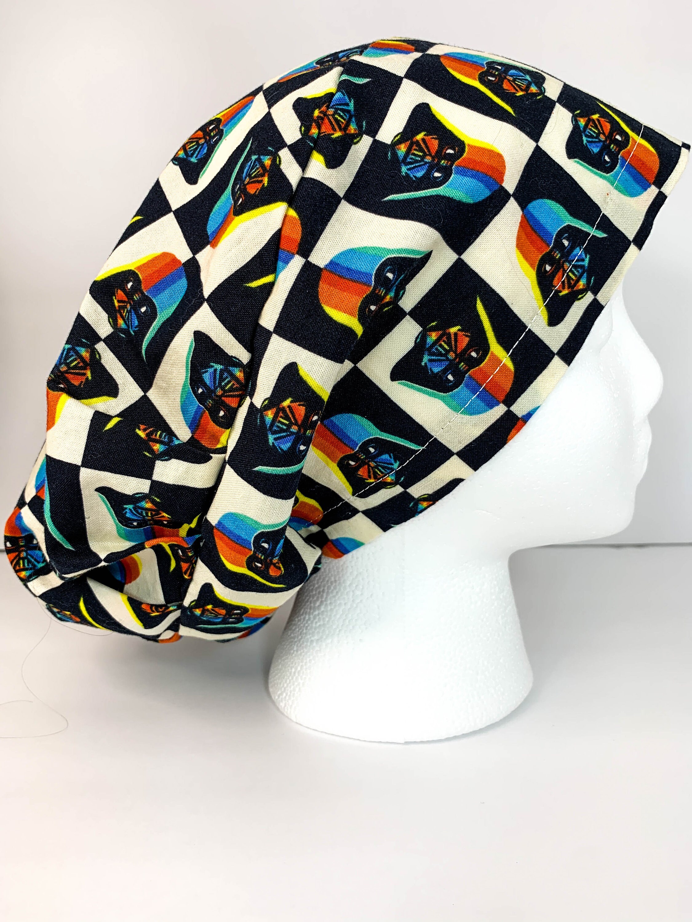 Rainbow Darth Vader cotton scrub cap Etsy