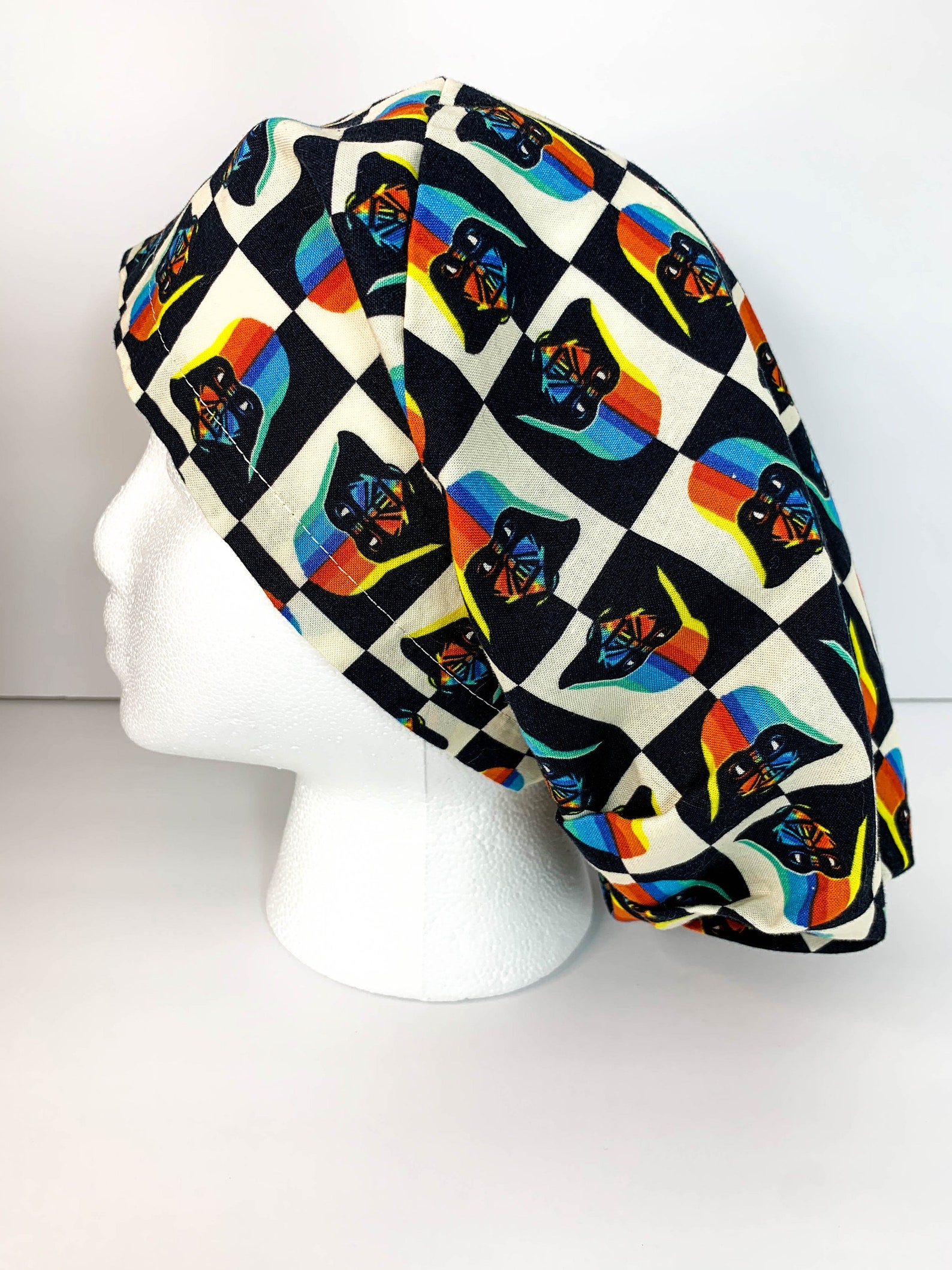 Rainbow Darth Vader cotton scrub cap Etsy