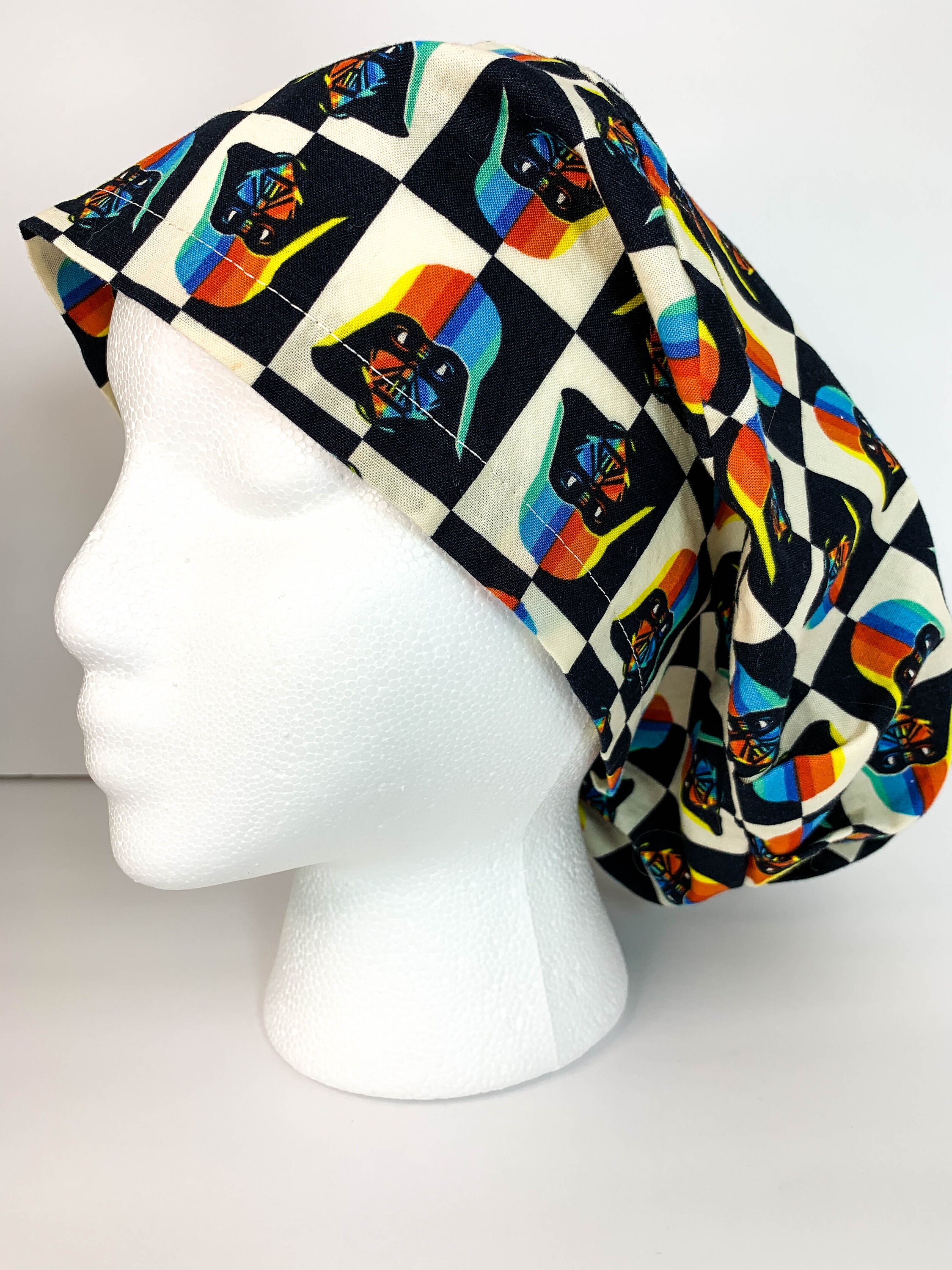 Rainbow Darth Vader cotton scrub cap Etsy
