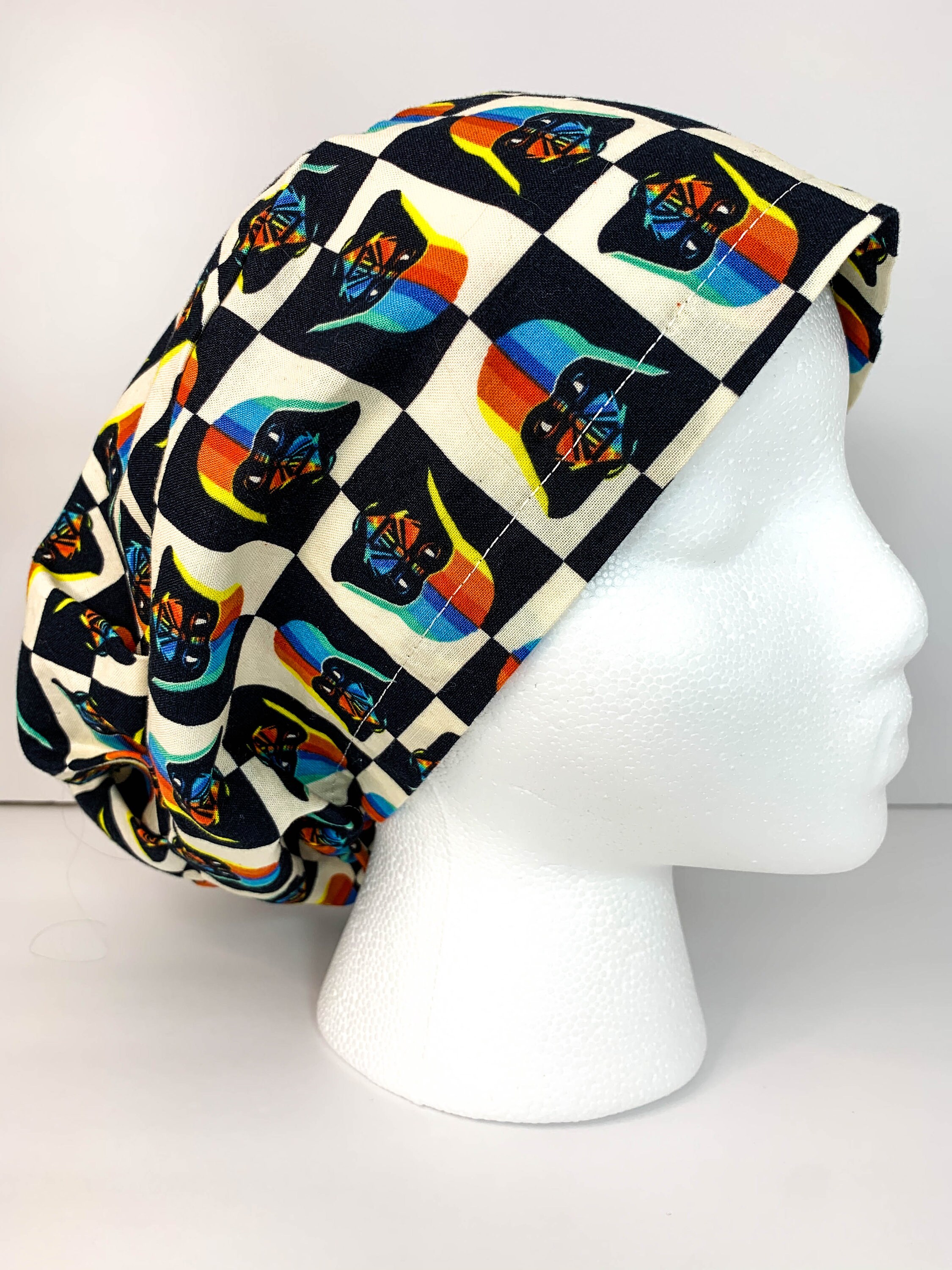 Rainbow Darth Vader cotton scrub cap Etsy