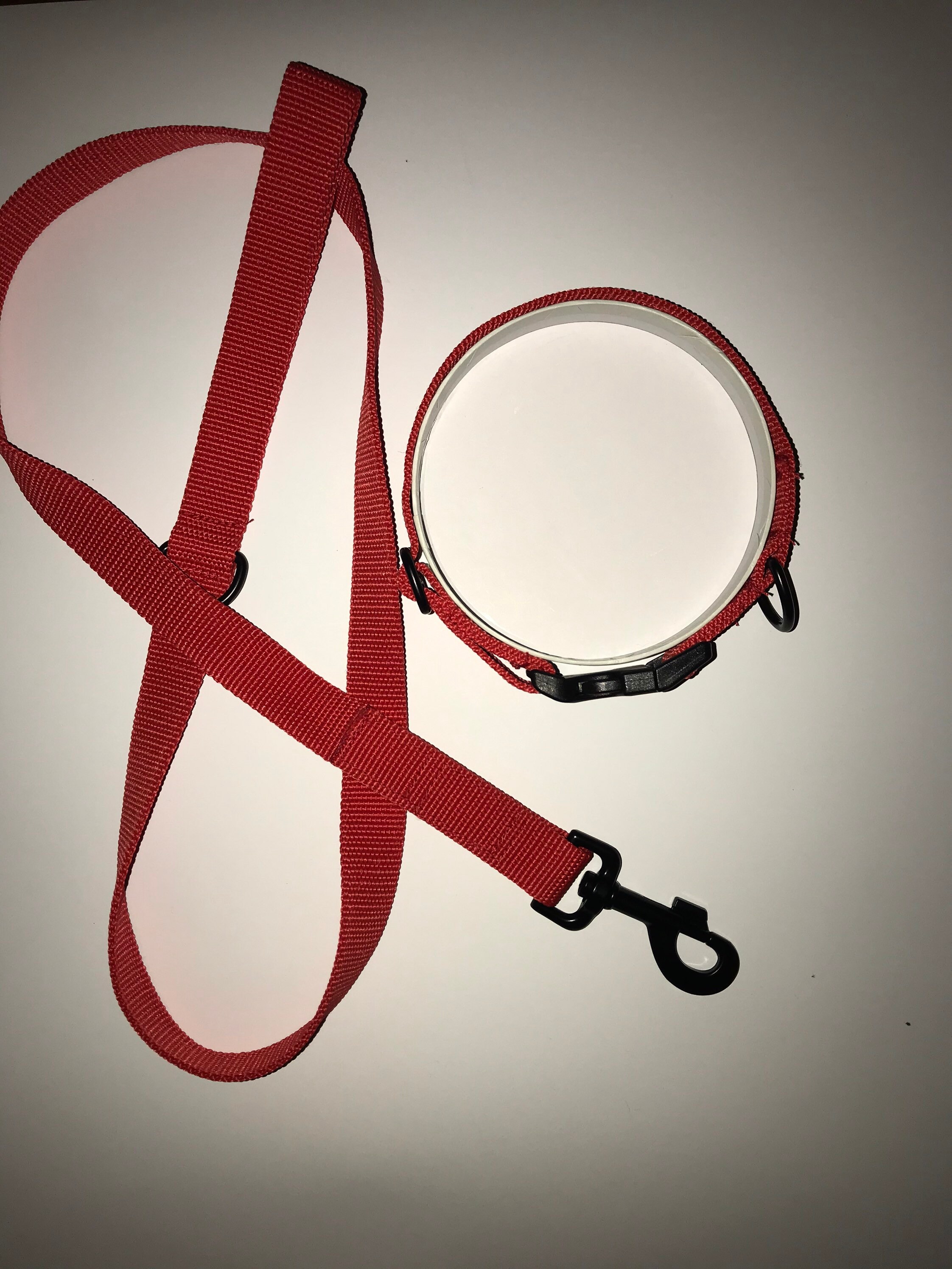 Dog collar and lead set dog collar dog lead red collar red Etsy