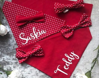 Dog bandana, personalised dog bandana, dog bandana, polka dot bandana, puppy bandana, doggie bandanas, dog owners gift, puppy gift