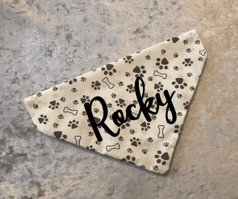Dog Bandana Personalised Dog Bandanas Over the Collar Etsy UK