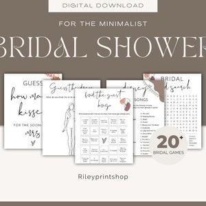 Minimalist bridal shower games