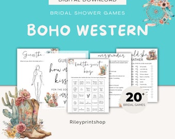 BOHO WESTERN bridal shower games