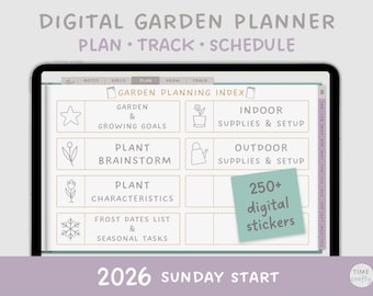 2026 Digitaler Gartenkalender | Sonntag Start