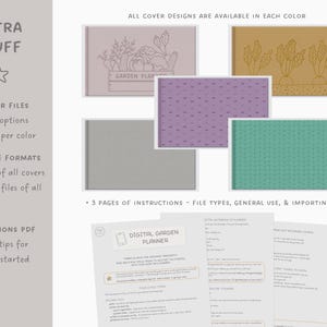 Extra covers for Digital Garden Planner made for use in digital planning apps