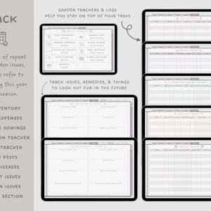 Garden tracking and inventory lists for digital planning in GoodNotes & Notability