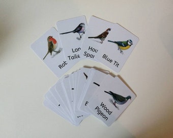 Bird flashcards. Handmade. Learning resource. Eyfs. Big British birdwatch