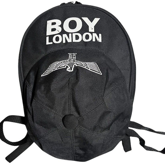 Vintage Boy London Hat Shaped Black Backpack Smal… - image 1