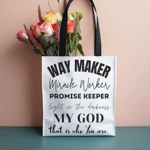Way Maker Tote Bag | Christian Gift for Women