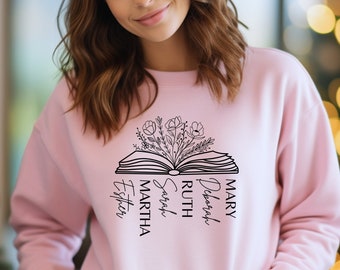 Women of the Bible Sweatshirt | Godly Woman Christian Crewneck for Her