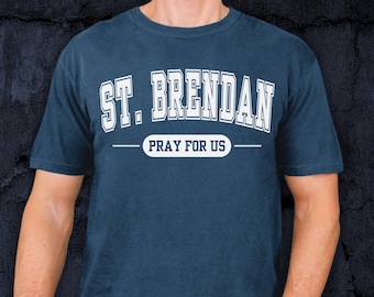 St. Brendan Pray the Navigator Shirt | Catholic Patron Saint T-Shirt | Comfort Colors Unisex Tee