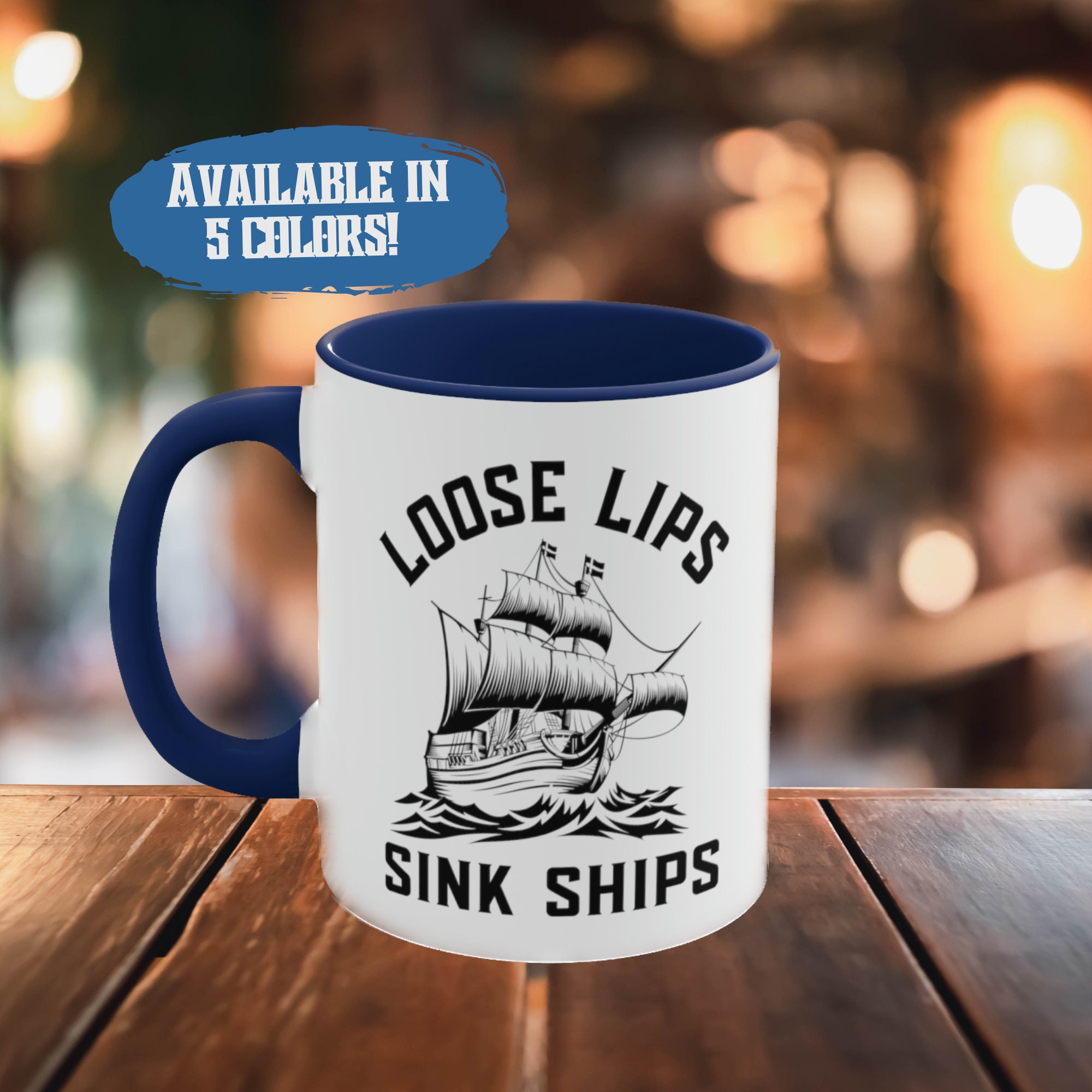 Vintage nautical mug / no spill boat mug / schooner yacht ketch