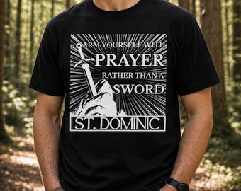 St. Dominic Catholic T-Shirt | Prayer Graphic, Comfort Colors Unisex Tee