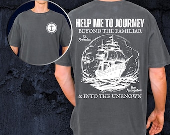 St. Brendan the Navigator Shirt | Catholic Sailor T-Shirt | U.S. Navy Comfort Colors Unisex Tee