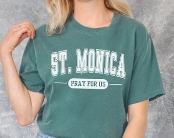 St. Monica Pray For Us Shirt | Catholic Women T-Shirt | Comfort Colors Saint Tee