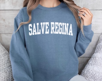 Salve Regina Sweatshirt | Comfort Colors Marian Devotion Crewneck