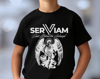 Saint Michael Archangel Youth Tee: Catholic Confirmation Gift