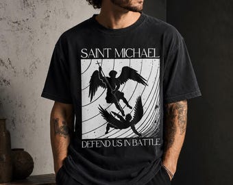St. Michael Prayer Shirt | Catholic Apparel | Christian T-Shirt | Comfort Colors Saint Tee