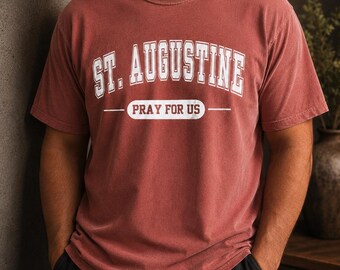 St. Augustine of Hippo Shirt | Catholic Patron Saint T-Shirt | Comfort Colors Unisex Tee