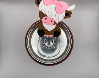 Llavero abrelatas con forma de vaca de las Tierras Altas / Herramienta para bebidas