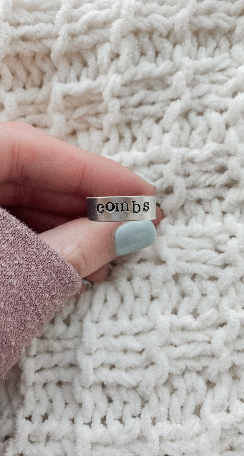 Luke Combs Stamped Ring Silver