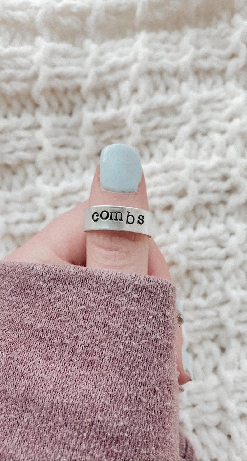 Luke Combs Stamped Ring Silver
