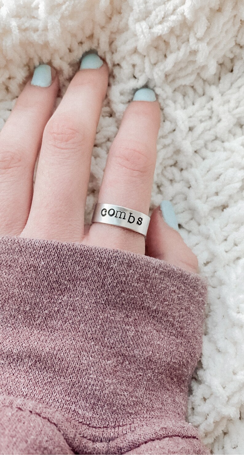 Luke Combs Stamped Ring Silver