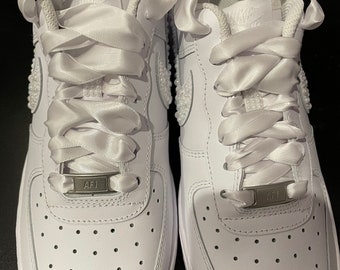 Air Force 1 Customs W Satin Laces Etsy