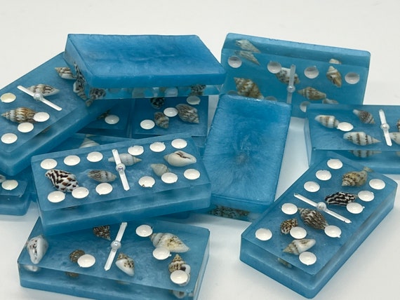 Down by the sea resin dominoes