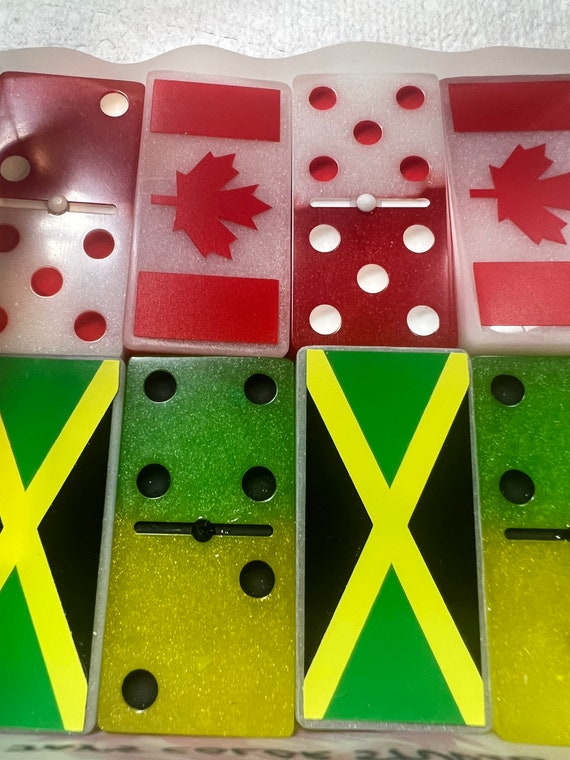 Jamaican & Canadian Custom Domino Set