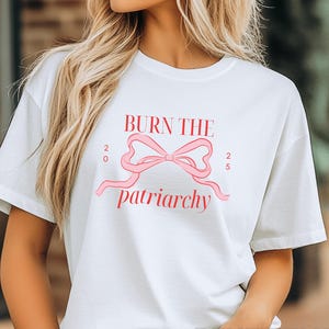Burn the Patriarchy Tshirt, Feminist Distressed Tee, Womens Rights Shirt, Girl Power, Feminism Gift, Equal Rights Empowerment, Feminine Rage