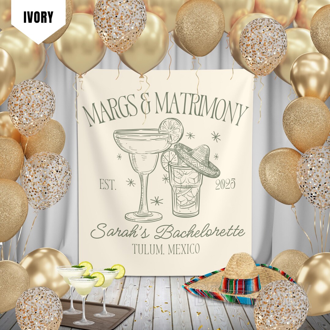 Custom Final Fiesta Backdrop, Margs Matrimony Party Banner, Girls ...