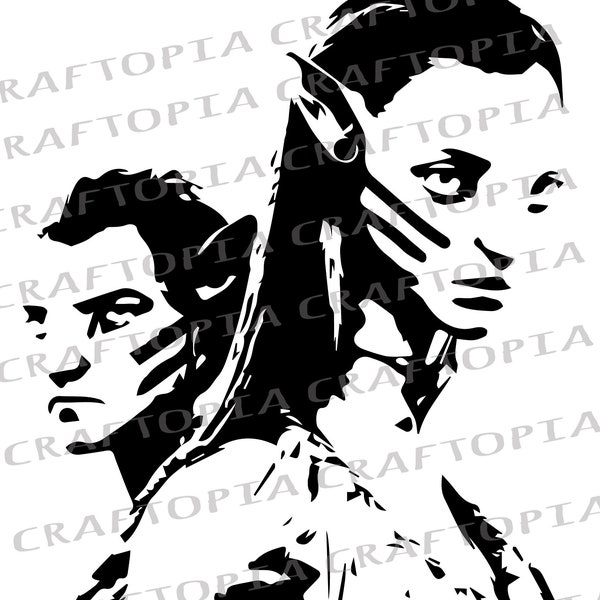 Jake and Neytiri Avatar svg - jpg - ai - png Files Cricut and Laser Ready