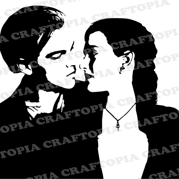 Jack and Rose from the Titanic  - svg - jpg - ai  - png Files Cricut and Laser Ready