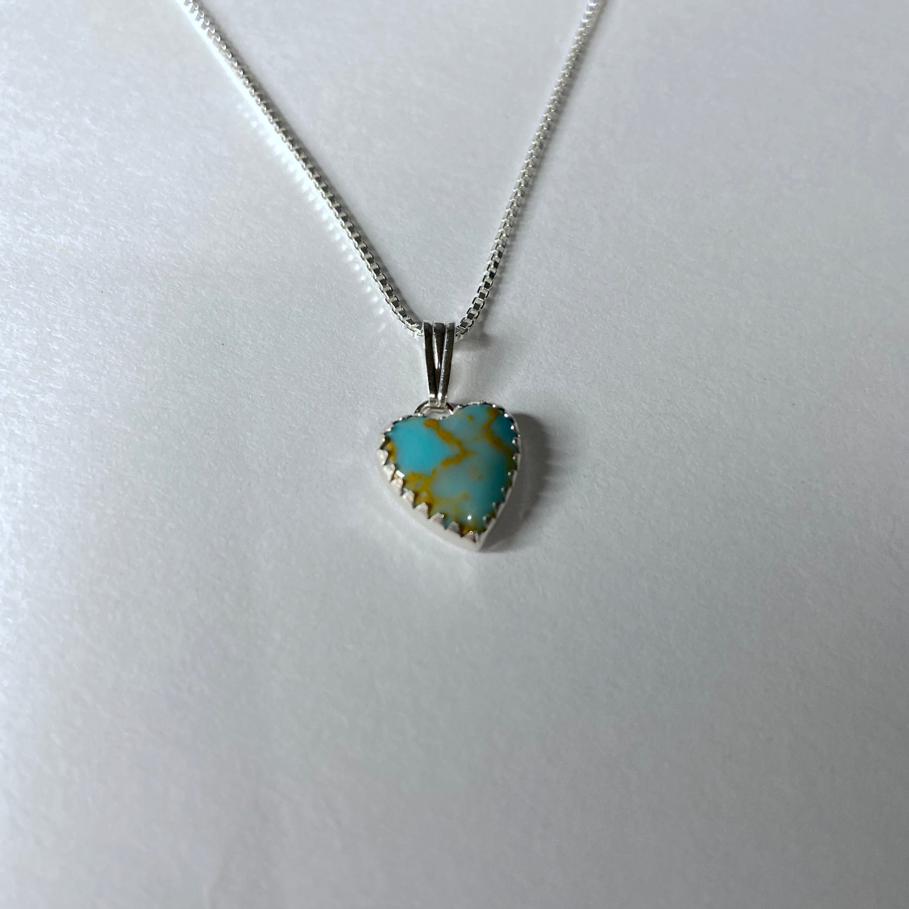 Turquoise Heart Pendant Necklace/Blue Turquoise heart Etsy
