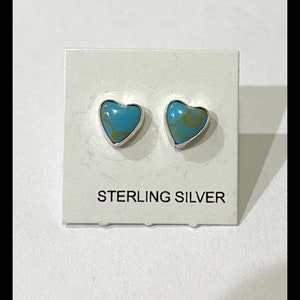 Turquoise 6mm Stud Earring/Heart Stud Earring/Turquoise Earring/Made in USA/Gift/For Her