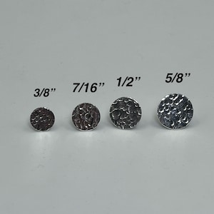 Silver Hammered Dainty Dot Stud Earrings/Small Sterling Minimalist Posts/Big Round Geometric Earrings/LargeStuds/Petite Posts